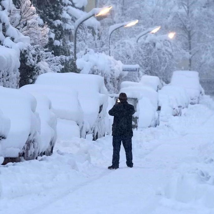 A snowstorm brings Munich airport to a standstill and causes travel chaos in central Europe